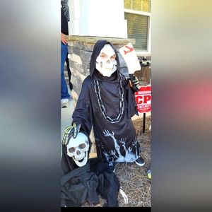 Spooktacular Creations Kids Grim Reaper Glow in the Dark Costume
